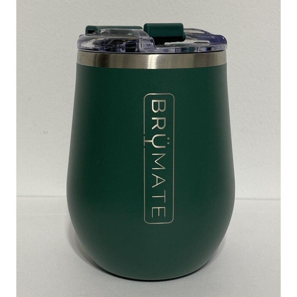 Brumate Uncork'd XL 14 Oz Wine Glass Tumbler Hunter Green Discontinued Rare NEW - Picture 2 of 11